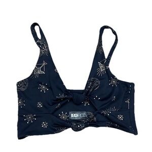 Beach Riot Audrey Celestial Stars Black Top Women's Size Small